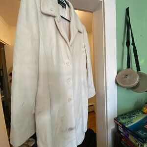 White wool coat